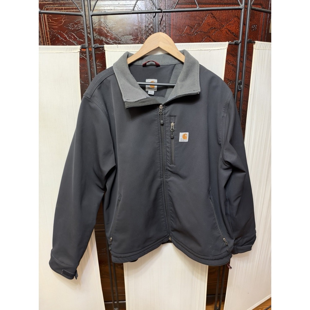 Carhartt Mens 2XL Crowley Jacket Black Rain Defender Rugged Flex 102199-001